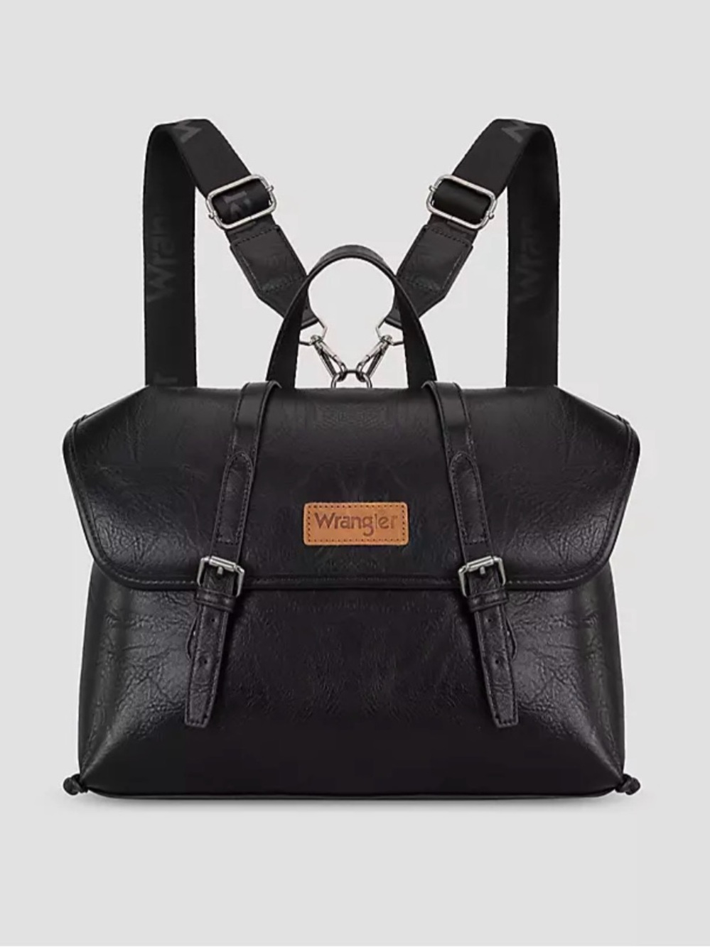 Wrangler Convertible Backpack for Women Laptop Briefcase Messenger Bag - Black